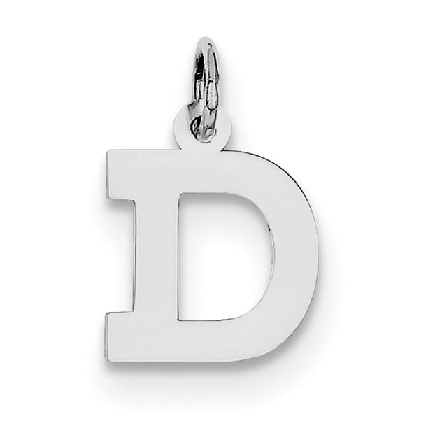 925 Sterling Silver Small Block Initial A Charm and Pendant 